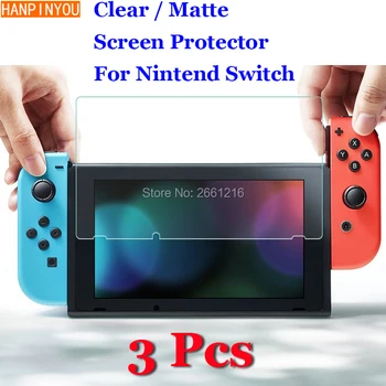 3 Adet / grup Nintendo Anahtarı Nintendo NS NX Yeni HD Temizle / Parlama Önleyici Mat Ön Ekran Koruyucu Dokunmatik Film Koruma Cilt