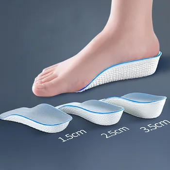 1 Çift Kemer Desteği Artış Yüksekliği Tabanlık Hafif Yumuşak Elastik Kaldırma Erkekler Kadınlar için Ayakkabı Pedleri 1.5 CM 2.5 CM 3.5 CM Yükseltmek