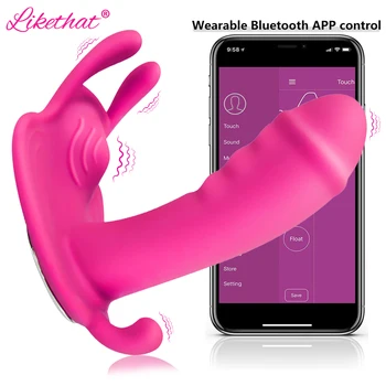 Bluetooth Kadın Vibratör Kadınlar İçin Seksi Yapay Penis Kelebek Vibratör Kadınlar için Seks Oyuncakları APP Uzaktan Kumanda Vibratörler Çiftler için