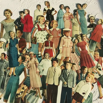 72 ADET Vintage Moda Giyim Bayanlar Çocuklar Çıkartmalar El Sanatları Ve Scrapbooking çıkartmaları kitap Öğrenci etiket Dekoratif sticker DIY