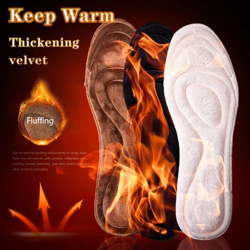 Yeni 3D Kendinden ısıtmalı Termal Peluş Pamuk Tabanlık Ayak Bellek Köpük Masaj Tabanlık Ayakkabı Erkekler Kadınlar Kış Ayak Bakımı Ayakkabı Pedleri