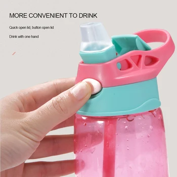 480ML Çocuklar Su Bardağı Yaratıcı Karikatür Bebek Besleme Bardak Payet İle Sızdırmaz Su Şişeleri Açık Taşınabilir çocuk Bardak