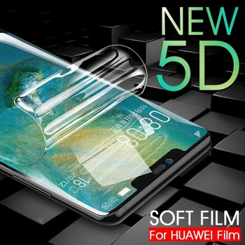  Yumuşak Hidrojel Film İçin Huawei Mate 20 Onur 20 8C 9 10 8X Oyun Lite Pro 5D Tam Kapak Ekran Koruyucu Film İçin Huawei P Akıllı