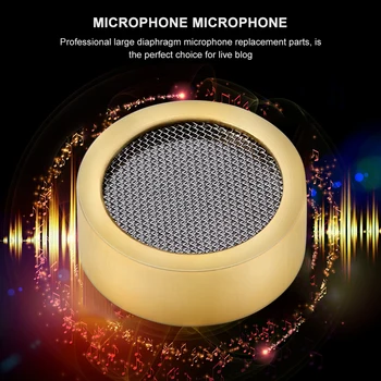 25mm Kondenser Mikrofon Kartuşu Kapsül Değiştirmeleri Büyük Diyafram Microph Elektrikli Alet Parçaları Altın