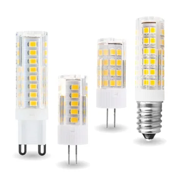 G9 G4 E14 LED ampul titreşimsiz AC 220 V 2835SMD spot 5 W 7 W 9 W 12 W 15 W 18 W LED lamba seramik tutucu ışıkları avize aydınlatma