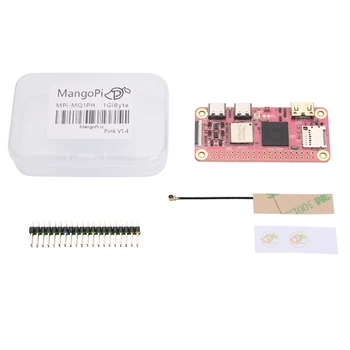 Yeni MangoPi MQ-Pro D1 Demo Kurulu RISC-V SBC 1 GB RAM İle WıFı / BT Sakura Pembe V1.4