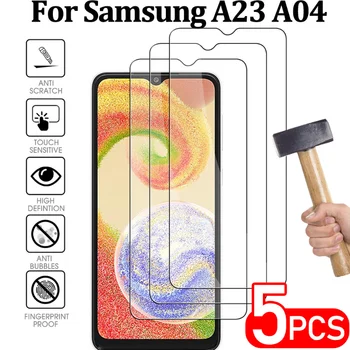 Samsung Galaxy A23 A04 9H Sertlik Temperli Cam Ekran Koruyucu HD Temizle Çizilmeye Dayanıklı Film Samsung A23 A04 2022