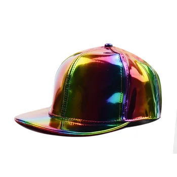 Lazer beyzbol şapkası Moda Dekorasyon Kadın Erkek Snapback Kapaklar Yaz PU Malzeme Ayarlanabilir Düz Güneşlik Hip Hop Şapka Gorras