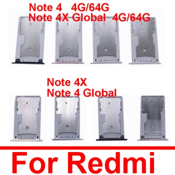 Sım Kart Hafıza Kartı Yuvası Tepsi Tutucu Xiaomi Redmi İçin Not 4 4X Küresel 4G 64G Sım SD Kart Adaptörü Cep Telefonu Yedek Parçaları